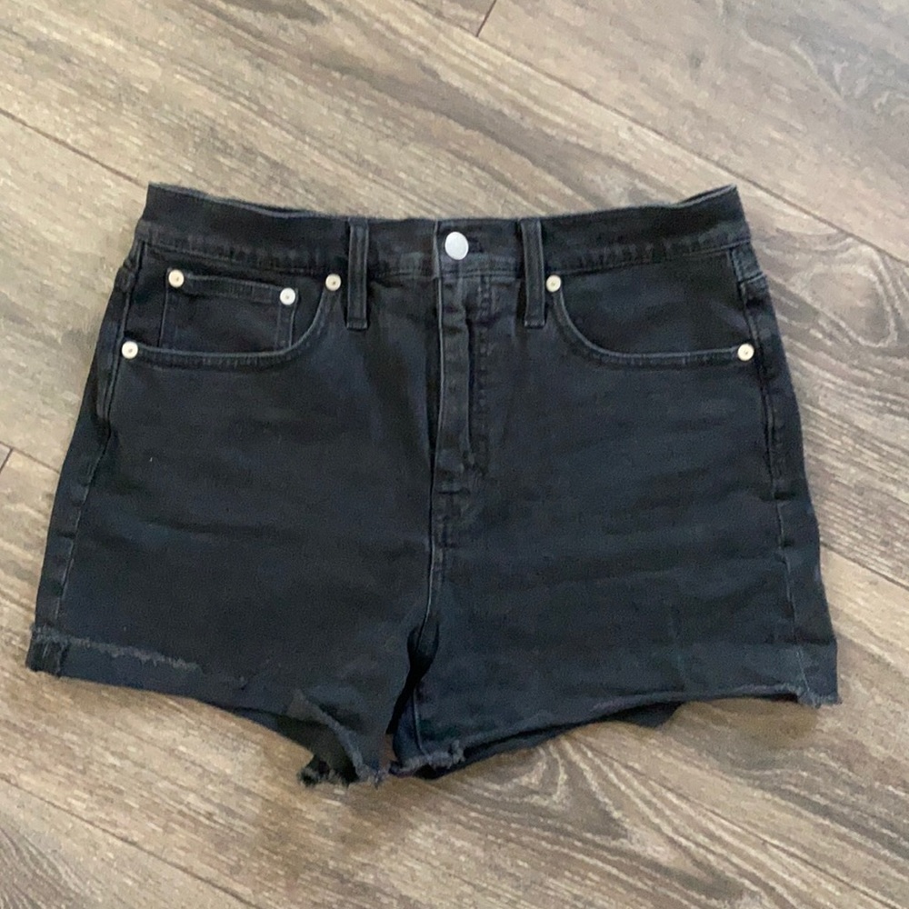 Madewell Black High Rise Denim Shorts